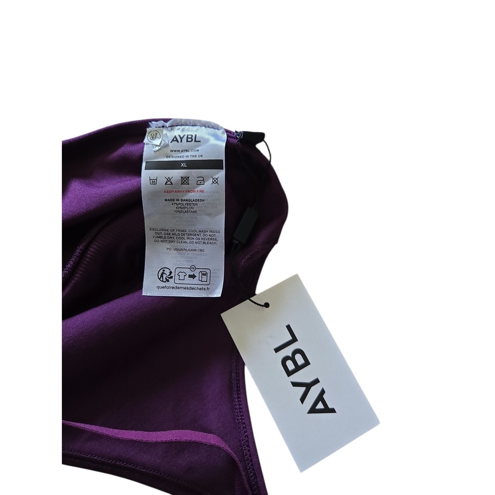 AYBL Adapt Seamless Sports Bra Midnight Plum Purple XL‎ AY14932 New With Tags - Picture 3 of 7